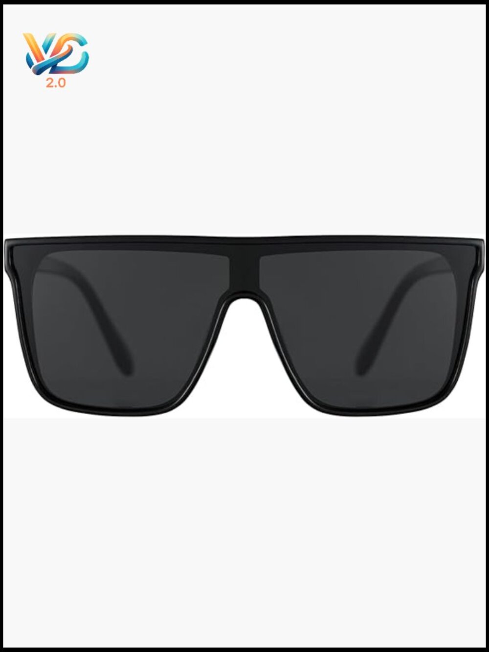 Trendy Oversized Square Sunglasses Flat Top Fashion Shield Shades UV400